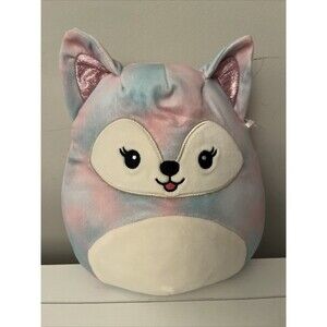 Squishmallow Colleta Fox Plush Blue Pink Tie Dye